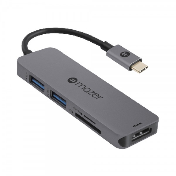 MULTI303 - Hub chuyển đổi Mazer USB-C to HDMI4K + USB 3.0X2 + SD Micro SD Adapter MULTI303 - 2