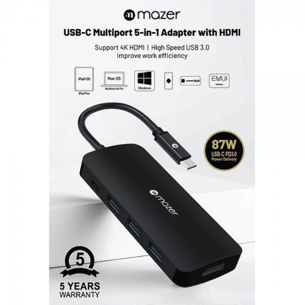 MULTI4050 - Hub chuyển đổi Mazer USB-C 5in1 HUB MULTI4050 - 3