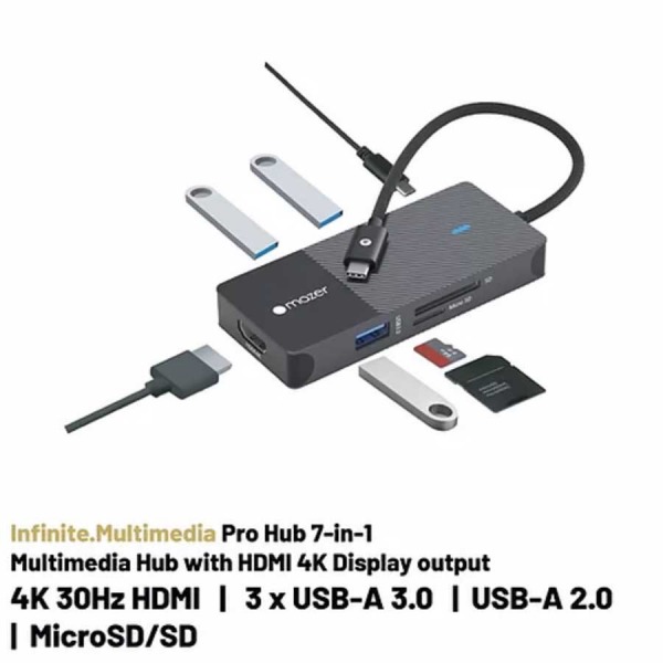 MULTI7002 - Hub chuyển đổi Mazer Infinite.HUB Pro 7in1 USB-C MULTI7002 - 4