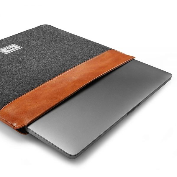 H16-C02Y - Túi Chống Sốc Tomtoc (USA) Felt & Pu Leather For Macbook Pro Air 13 New H16-C02Y - 2