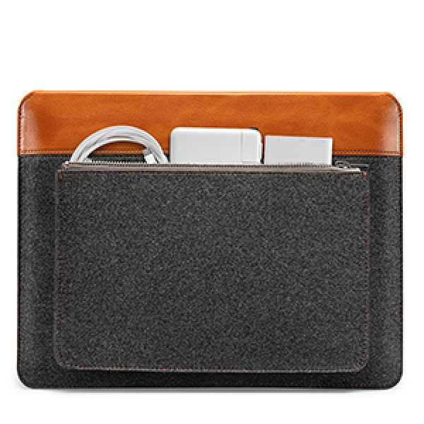 H16-E01Y - Túi Chống Sốc Tomtoc (USA) Felt & Pu Leather For Macbook Pro Air 16 New H16-E01Y - 6
