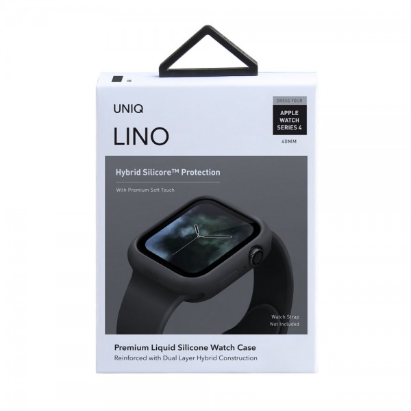 44LINOBLK - Ốp UNIQ Lino Silicone cho Apple Watch - LINOBLK - 3