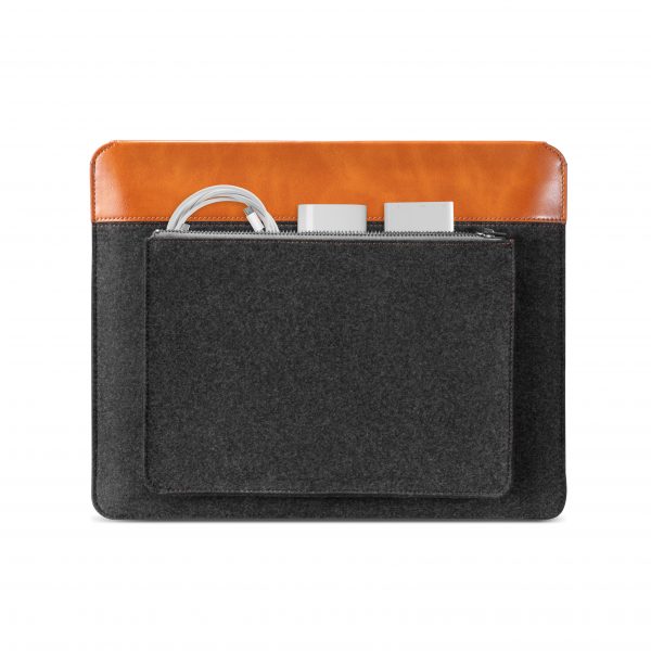 B03-H16 - iPad 12.9 - Túi chống sốc Tomtoc ( USB ) Felt & Pu Leather 2021 - B03-H16 - 5