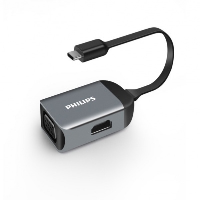 Hub chuyển đổi Philips USB-C to HDMI/VGA 2IN1 PL2234-MG