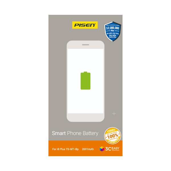 PPS8P - Thay pin chính hãng Pisen iPhone 8 Plus