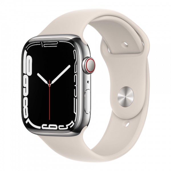 APPLE WATCH S7 LTE - Apple Watch S7 LTE 41mm - Viền thép dây cao su - Chính hãng VN A