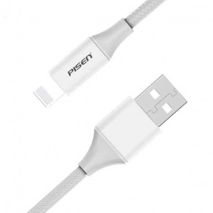 Cáp PISEN USB-A to Lightning 2.4A Braided 1,2M- FAST, Pro - AL17