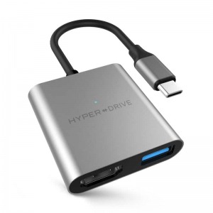 Hub chuyển đổi HyperDrive 3in1 4K HDMI hub USB-C HD259A-SILVER