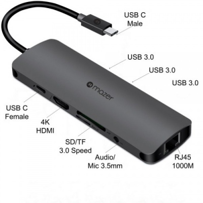 Hub chuyển đổi Mazer USB-C 9in1 MULTI3003
