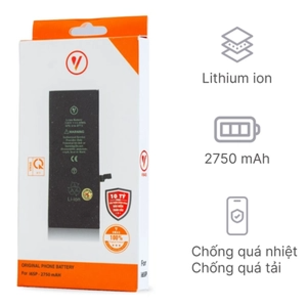 PV6SP - Thay pin iPhone 6S Plus chính hãng Vmas