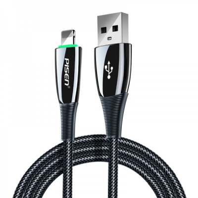Cáp sạc Pisen USB-A to Lightning tự ngắt - 1M