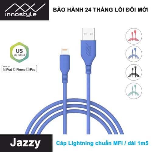 JIAL150 - Cáp Innostyle Jazzy USB-A To Lightning MFI 1.5M